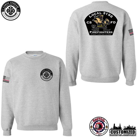 Carol Stream FD Crewneck Sweatshirt - Sport Grey