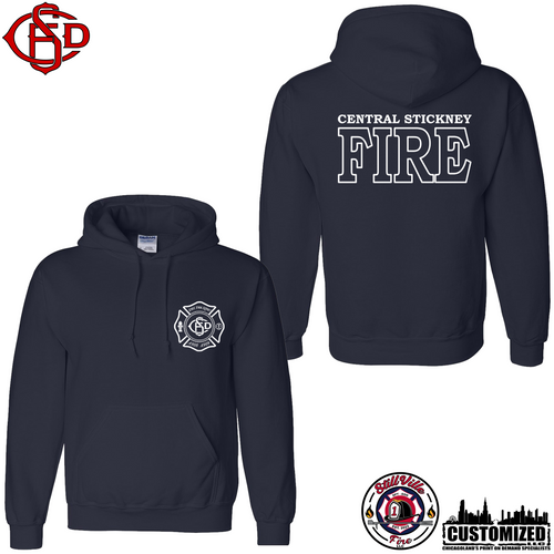 Central Stickney FD Duty Pullover Hoodie - 3 Color Options