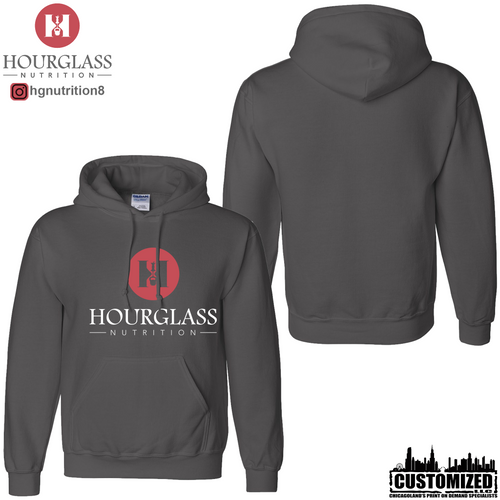 Hourglass Nutrition Hoodie Style 2 - Charcoal