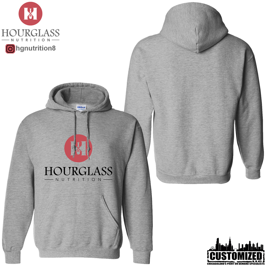 Hourglass Nutrition Hoodie Style 2 - Sport Grey