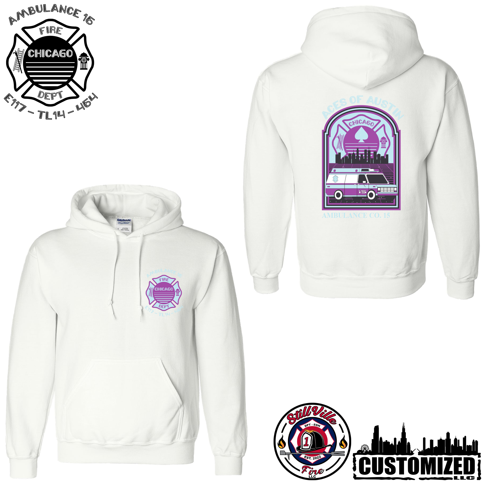 CFD Ambo Co. 15 "Summer Vibes" Pullover Hoodie - White