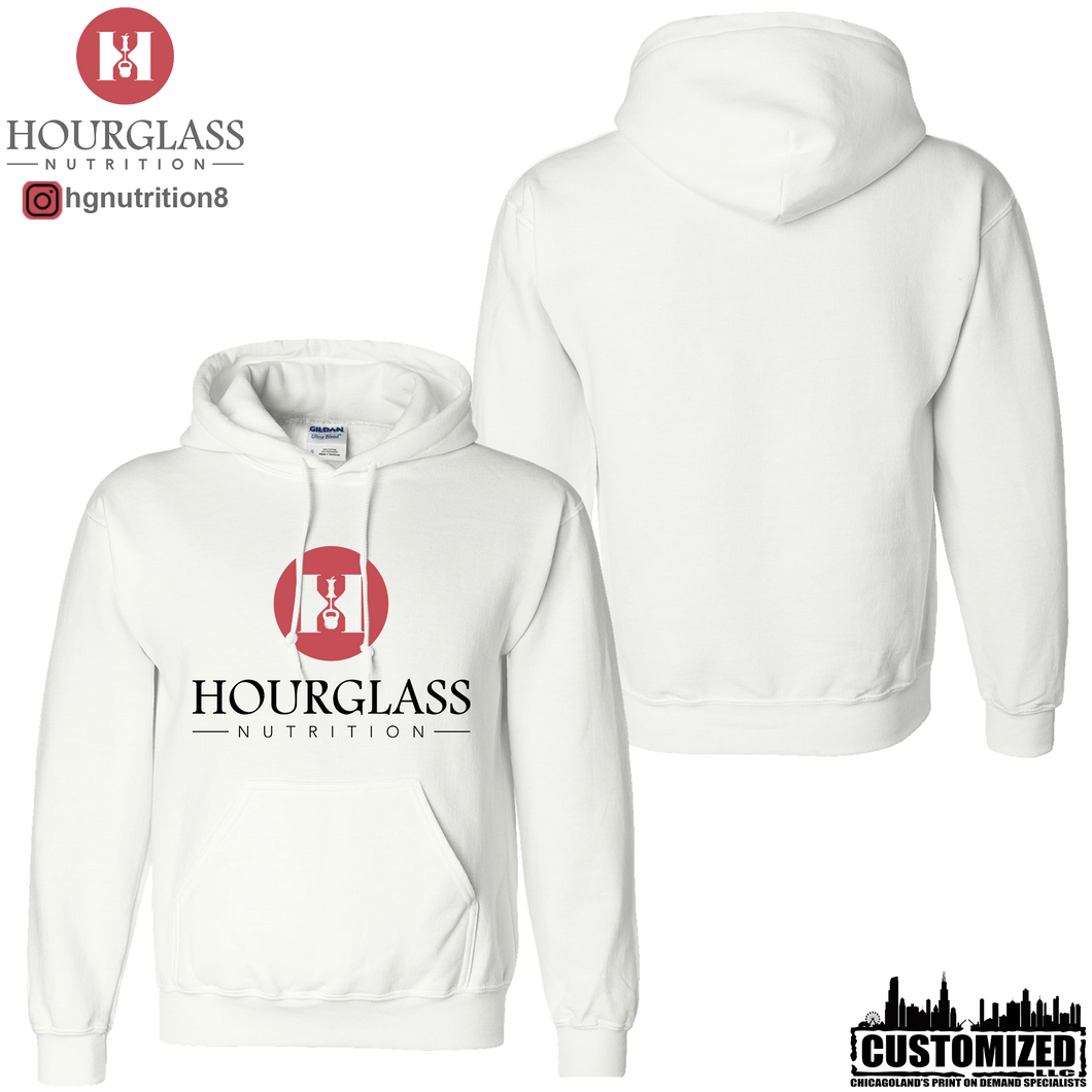 Hourglass Nutrition Hoodie Style 2 - White