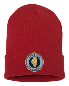 100 Club Embroidered 12" Cuffed Beanie - Red