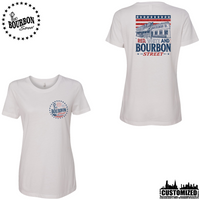 115 Bourbon Street America 250 Women's Short Sleeve - White
