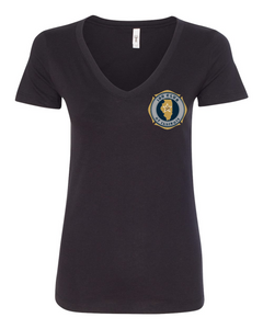 100 Club "Honor-Support-Remember" Women's V-Neck Shirt - Black