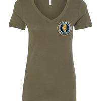 100 Club "Honor-Support-Remember" Women's V-Neck Shirt - Military Green