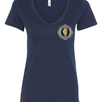 100 Club "Honor-Support-Remember" Women's V-Neck Shirt - Navy