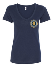 Load image into Gallery viewer, 100 Club &quot;Honor-Support-Remember&quot; Women&#39;s V-Neck Shirt - Navy