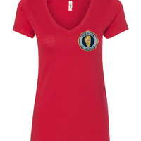 100 Club "Honor-Support-Remember" Women's V-Neck Shirt - Red
