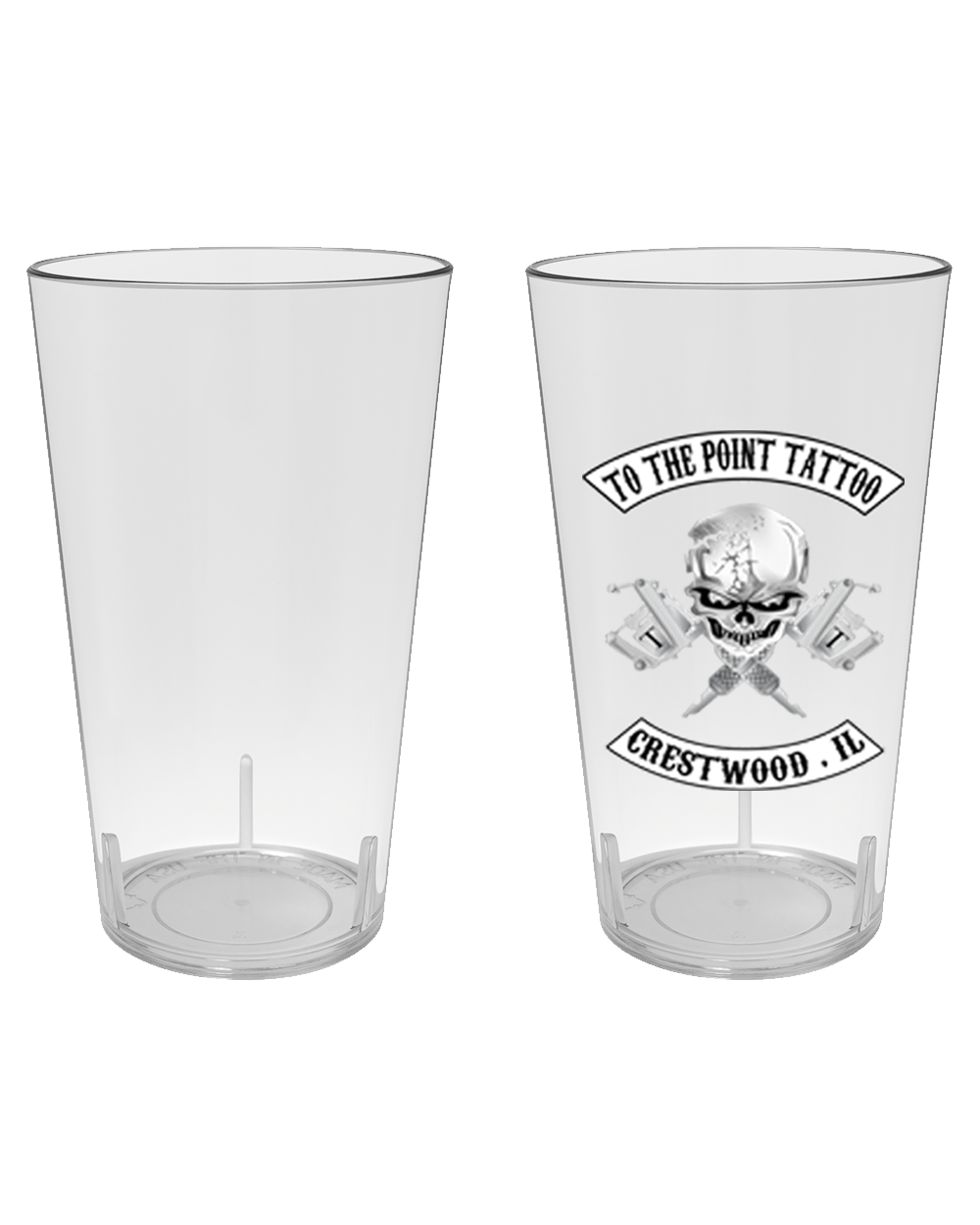 To The Point Tattoo 16oz. USA-MADE Plastic cup