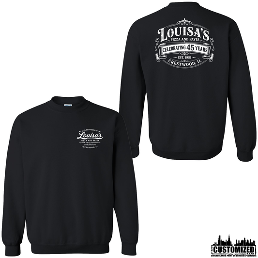Louisa's 45 Anniversary Crewneck Sweatshirt - Black
