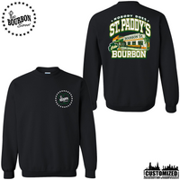 115 Bourbon Street St. Patrick's Day Crewneck Sweatshirt - Black