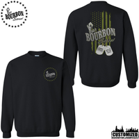 115 Bourbon Street Freedom Tribute Unisex Crewneck Sweatshirt - Black
