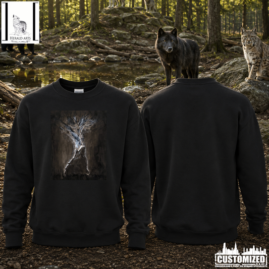 Herald Arts "Midnight's Breathe" Crewneck Sweatshirt - Black