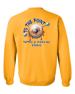 To The Point Piercing Studio Crewneck Sweatshirt - Gold