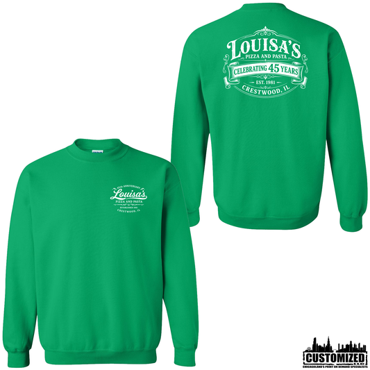 Louisa's 45 Anniversary Crewneck Sweatshirt - Irish Green