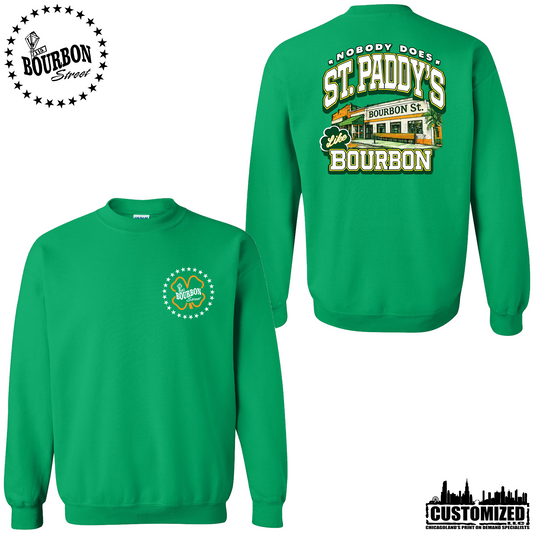 115 Bourbon Street Employee St. Patrick's Day Crewneck Sweatshirt - Irish Green