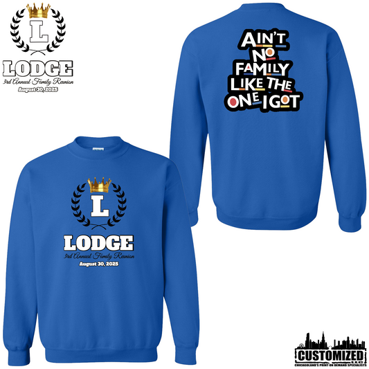 Lodge Family Reunion '25 Crewneck Sweatshirt - Royal Blue