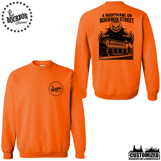 115th Bourbon Street H2025 Unisex Crewneck Sweatshirt - Safety Orange
