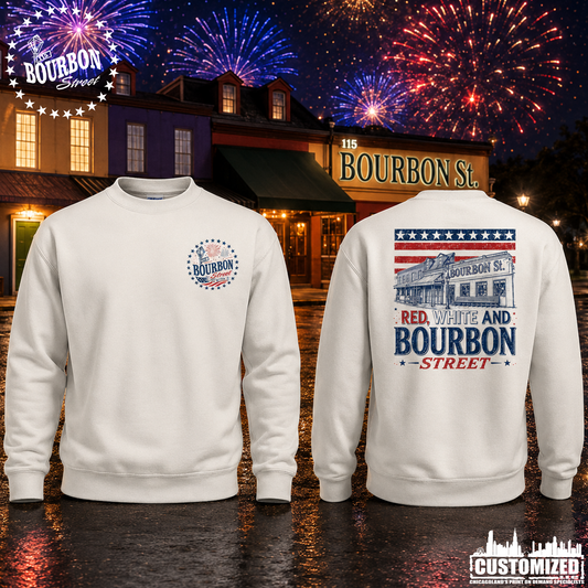 115 Bourbon Street America 250 Unisex Crewneck Sweatshirt - White