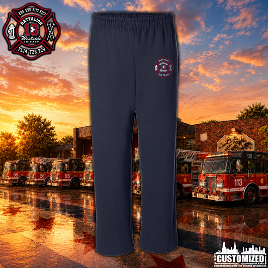 CFD Batt 18 Open-Bottom Sweatpants "Style1" - Navy