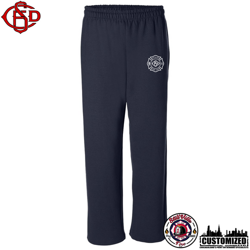 Central Stickney FD Navy Pocketed Open-Bottom Sweatpants - 4 Logo Options