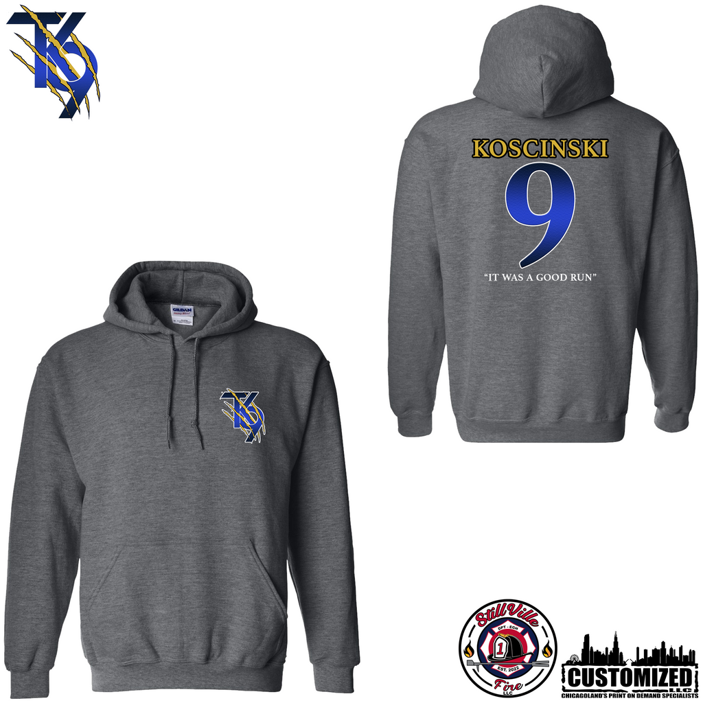 TK9 Pullover Hoodie - Dark Heather – Customized LLC