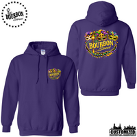 115 Bourbon Street Mardi Gras Hoodie - Purple
