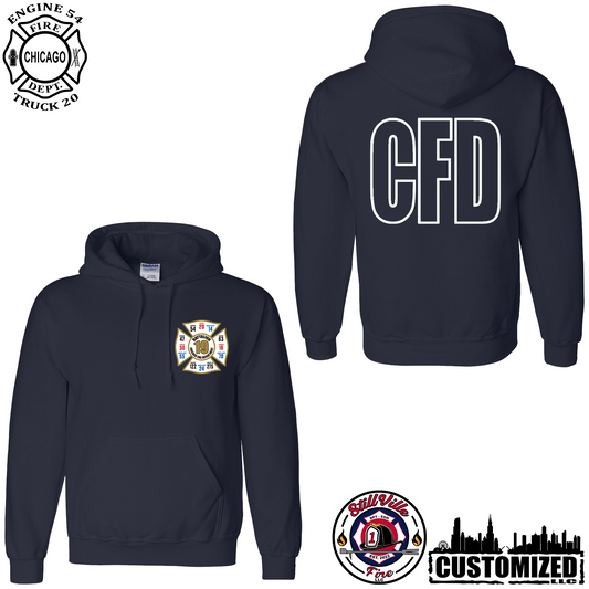 CFD Battalion 19 Pullover Hoodie - Navy