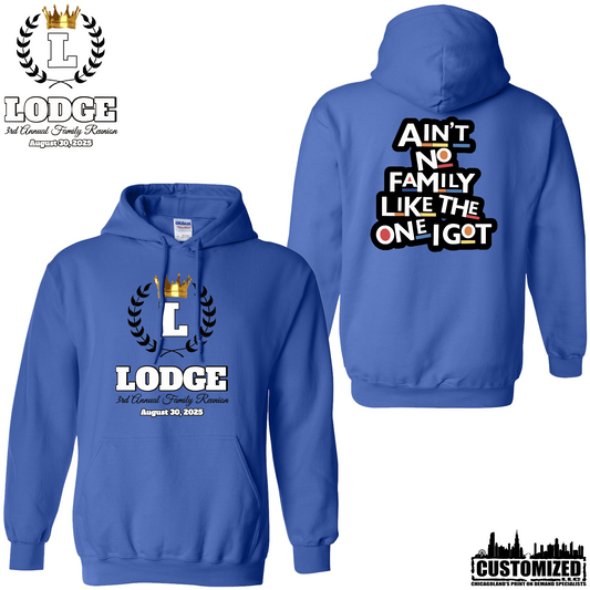 Lodge Family Reunion '25 Hoodie Sweatshirt - Royal Blue