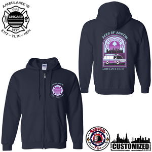 CFD Ambo Co. 15 "Summer Vibes" Zip up Hoodie - Navy