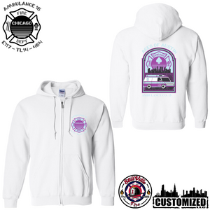 CFD Ambo Co. 15 "Summer Vibes" Zip up Hoodie - White