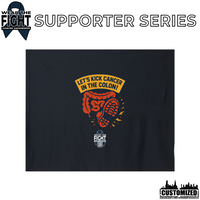 Let's Kick Cancer in the Colon Stadium Blanket - Black