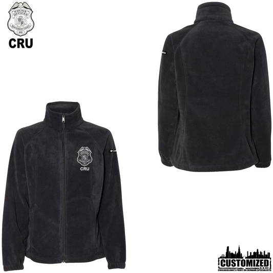 MCPD CRU Embroidered Women's Full Zip Fleece "Style1" - Black