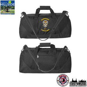 Village of Hillside "Support 911 Dispatchers" 22.5in. Duffle Bag Style2 - Black