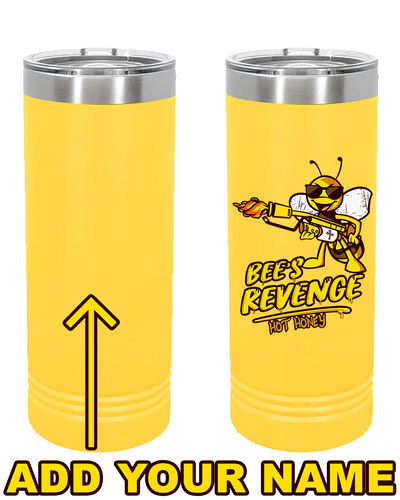 Bee's Revenge 22oz. Skinny Stainless Steel Tumbler - Yellow