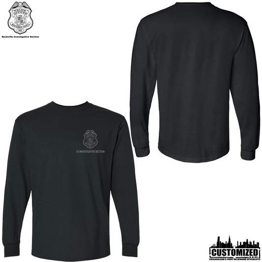 MCPD 1DIS Embroidered Long Sleeve shirt - Black
