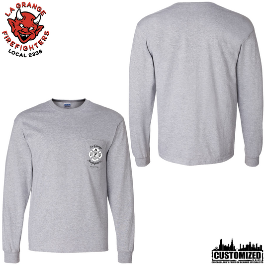 LaGrange FD Pocketed Duty Long Sleeve w/B+W Union Logo - Sport Grey