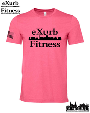 Load image into Gallery viewer, Exurb Fitness &quot;DC Skyline&quot; Short Sleeve - Heather Pink