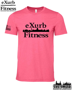 Exurb Fitness "DC Skyline" Short Sleeve - Heather Pink