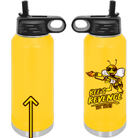 Bee's Revenge 32oz. Stainless Steel Water Bottle - Yellow
