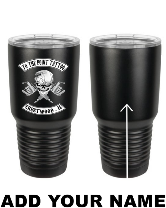 To The Point Tattoo 30oz. Stainless Steel Tumbler - Black