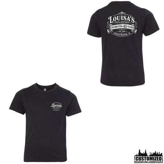 Louisa's 45 Anniversary YOUTH Short Sleeve - Black