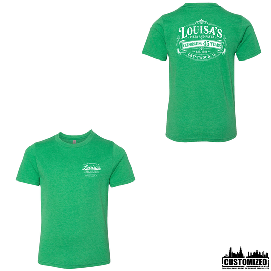 Louisa's 45 Anniversary YOUTH Short Sleeve - Kelly Green