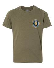 Load image into Gallery viewer, 100 Club &quot;Honor-Support-Remember&quot; Youth Shirt - Military Green