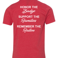 100 Club "Honor-Support-Remember" Youth Shirt - Red