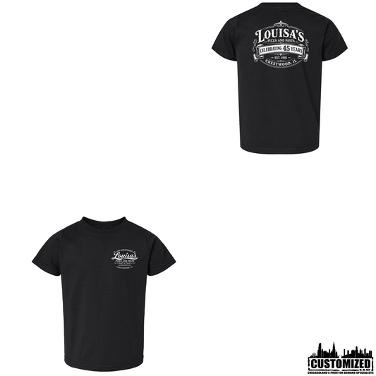 Louisa's 45 Anniversary TODDLER Short Sleeve - Black