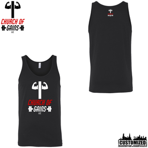 Church of Gains "OG" Style2 Tank top - Black (5 Print Options)