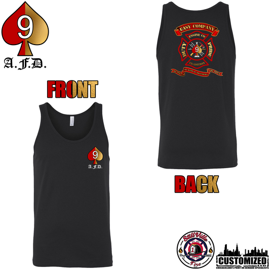 Aurora Fire Dept. "Engine Co. 9" Bella+Canvas Jersey Tank - Black