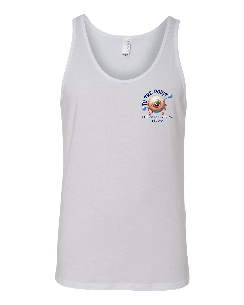 To The Point Piercing Studio Tank - White